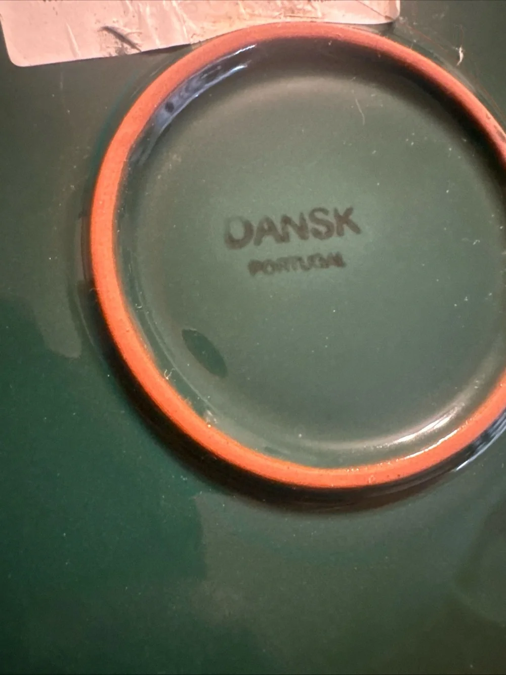 vintage Dansk deep green glazed terra cotta wash basin set Made In Portugal Nice
